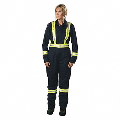 Coverall Navy 3XL 37-1/2in. Hemmed