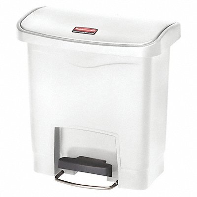 Wastebasket Rectangular 4 gal White