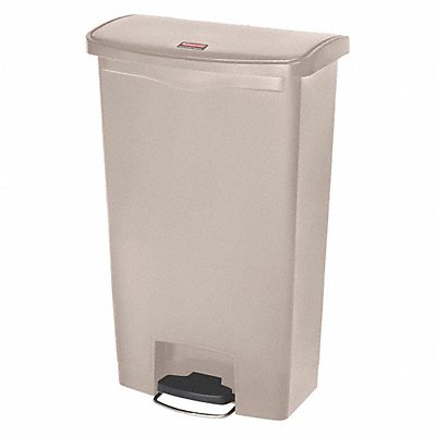 Trash Can Rectangular 18 gal Beige