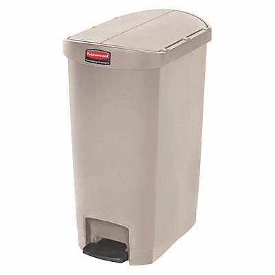 Trash Can Rectangular 13 gal Beige