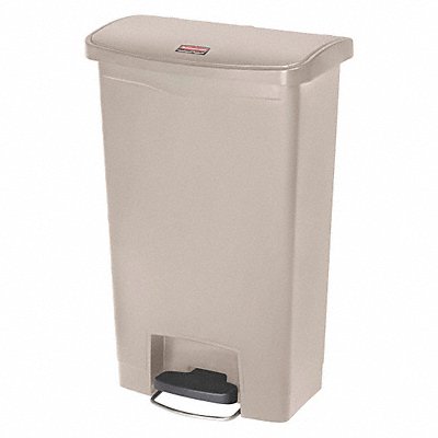 Trash Can Rectangular 13 gal Beige