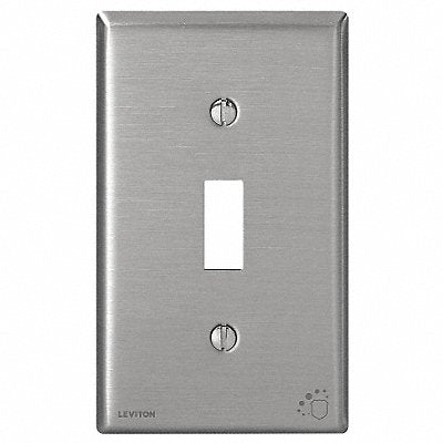 Toggle Switch Wall Plate Silver 1 Gang