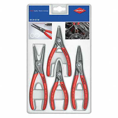 Retaining Ring Plier Set 0 Deg 4 pc