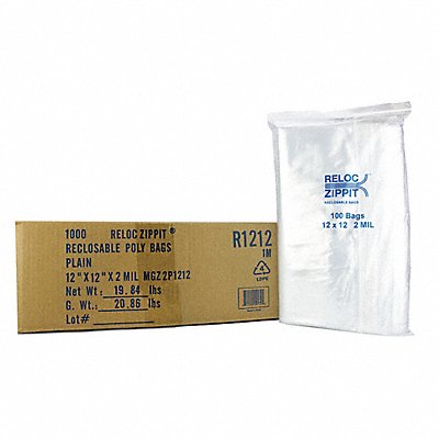 Reclosable Poly Bag Zip Seal PK1000