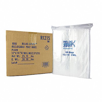 Reclosable Poly Bag Zip Seal PK1000