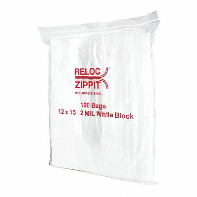 Reclosable Poly Bag Zip Seal PK1000