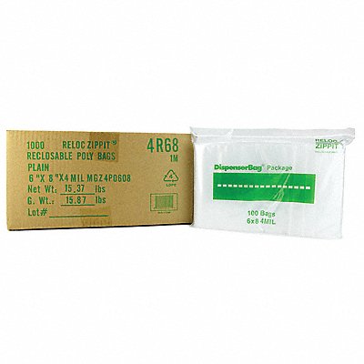 Reclosable Poly Bag Zip Seal PK1000