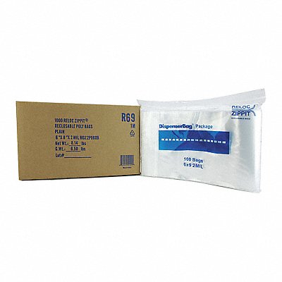 Reclosable Poly Bag Zip Seal PK1000