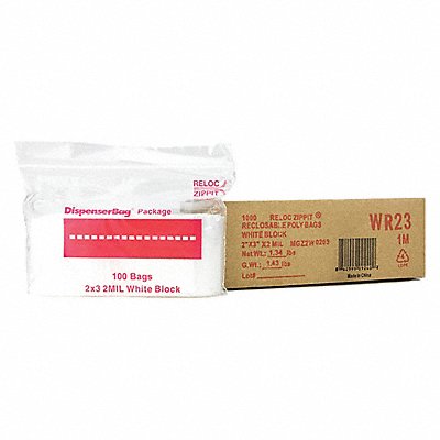 Reclosable Poly Bag Zip Seal PK1000