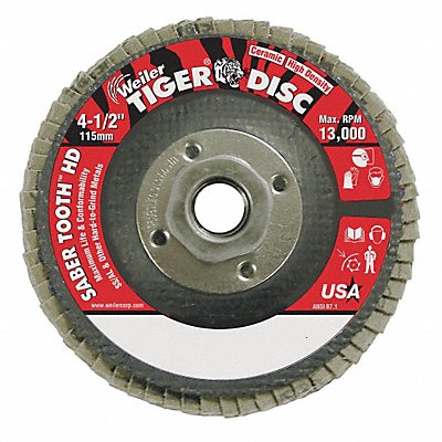 J1568 Fiber Disc 4 1/2 in Dia 5/8in Arbor