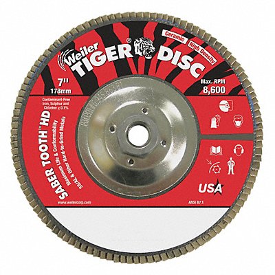 J1574 Flap Disc Ceramic Alumina 8600rpm 80Grit