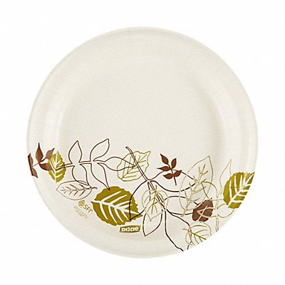 Paper Plate 8 1/2 in WH/BRN/GRN PK500