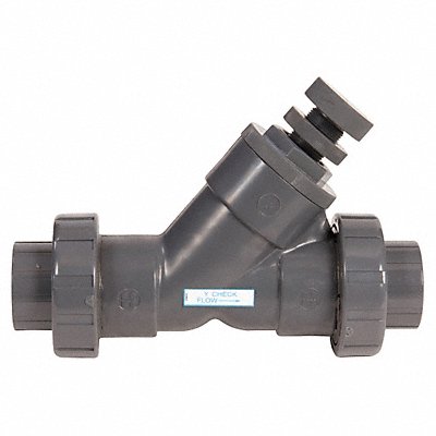 Y Spring Check Valve PVC 1/2 FNPT