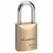 Keyed Padlock 25/32 in Rectangle Gold