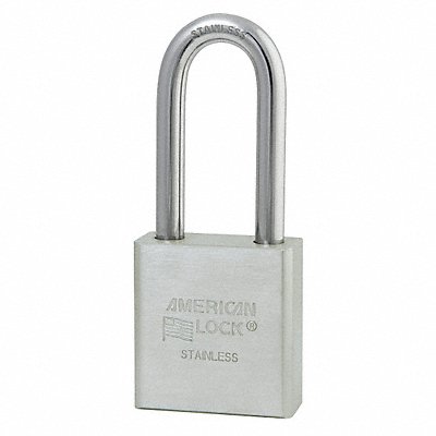 Keyed Padlock 3/4 in Rectangle Silver