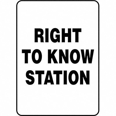 Right To Know Station Safety Sign Alum