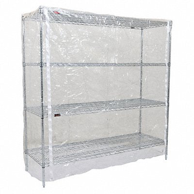 Cart Cover 60x21x63 Clear Vinyl Zipper