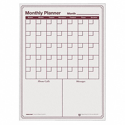 Magnetic Dry Erase Planner 16x12