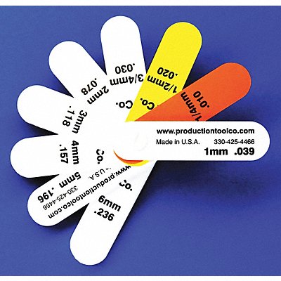 Feeler Gauge 0.885 In Thick 3 In L Blade