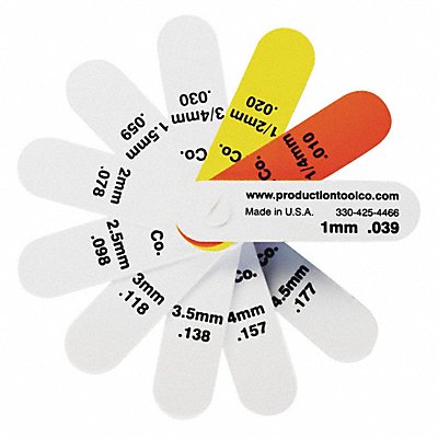 Feeler Gauge 0.925 In Thick 3 In L Blade