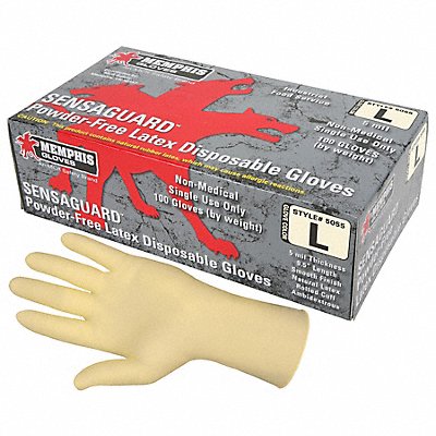 Disposable Gloves Rubber Latex L PK100