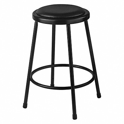 Stool Steel Vinyl Black 24 