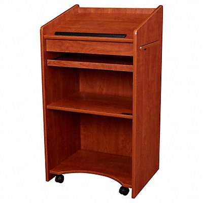 Floor Lectern w/Two Shelves Cherry