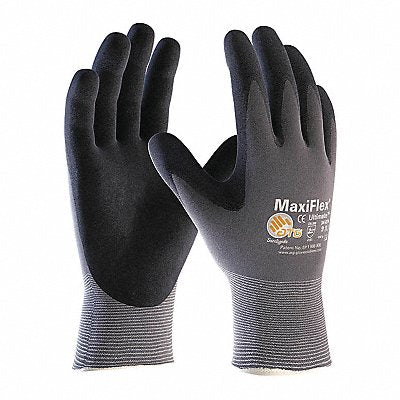 Coated Glove Nitrile XS Blk/Gray 