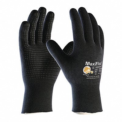 Glove Nitrile Dotted Gray Seamless M PR