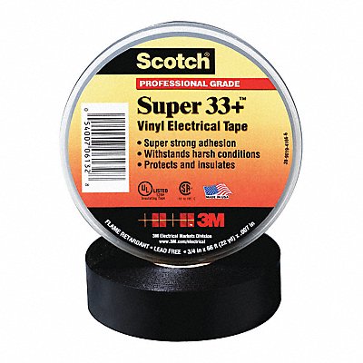 Vinyl Electrical Tape Black 1.5 x 36 yd