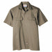 H4978 Short Sleeve Work Shirt Twill Khaki L