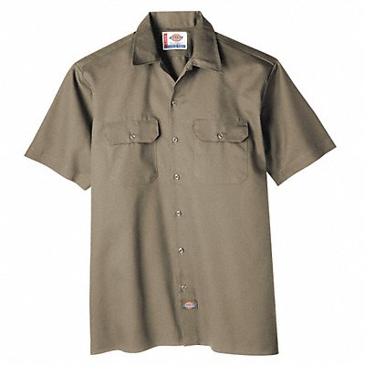 H4978 Short Sleeve Work Shirt Twill Khaki S