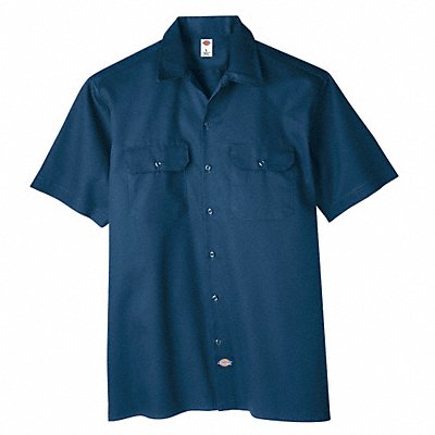 H4978 Short Sleeve Work Shirt Twill Navy L