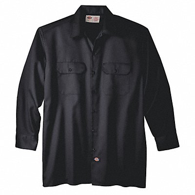 H4980 Long Sleeve Work Shirt Twill Black 3X