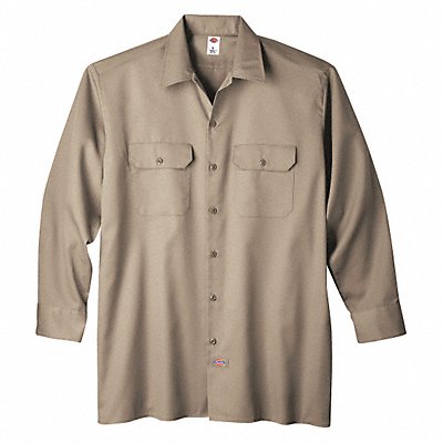 H4980 Long Sleeve Work Shirt Twill Khaki L