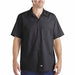 K7969 Short Slv Indstrl Shirt Poplin Black 3X