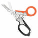 Medical Shears Black/Orange 8-18 in L