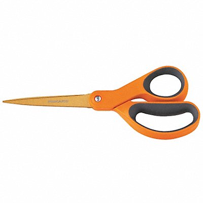 Scissors 8 In L Orange/Gray Ambidextrous