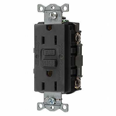 Recept Blk 15 A GFCI 2P3W Back Side 1PK