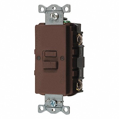 GFCI Receptacle Brown Nylon Back