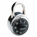 Combination Padlock 1 7/8in Round Silver