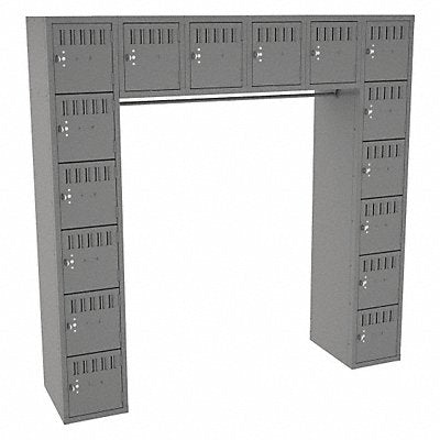 Lckr 6x6Lckr MediumGray 72 x72 x18 Assm