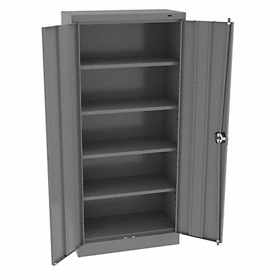 K3834 Storage Cabinet 66 x30 x15 MdGry 4Shlv