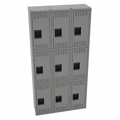 K4158 Lckr 3x3Lckr Md Gray 72 x36 x12 Assm