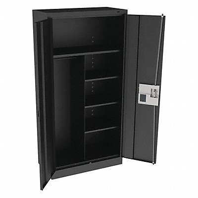 Storage Cabinet 72 x36 x18 Black 5Shlv