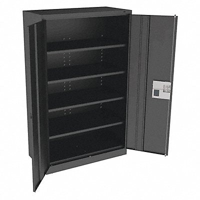 K3874 Storage Cabinet 78 x48 x24 Black 4Shlv