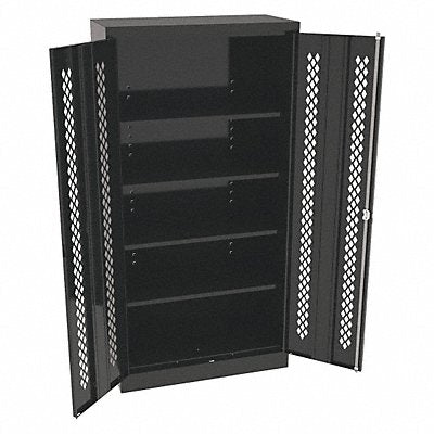 Storage Cabinet 72 x36 x18 Black 4Shlv