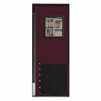 H1818 Swinging Door 7 x 3 ft Burgundy