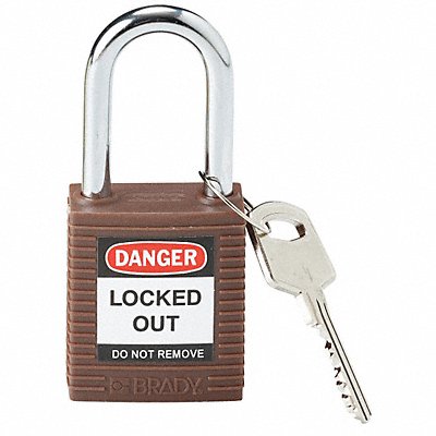 D1951 Lockout Padlock KD Brown 1-3/4 H PK6