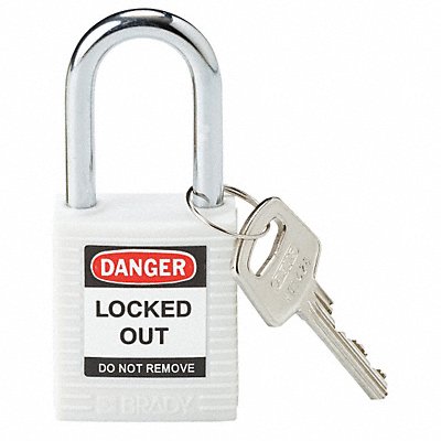 D1949 Lockout Padlock KD White 1-3/4 H